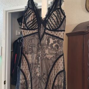 bebe Black Lace Mini Dress